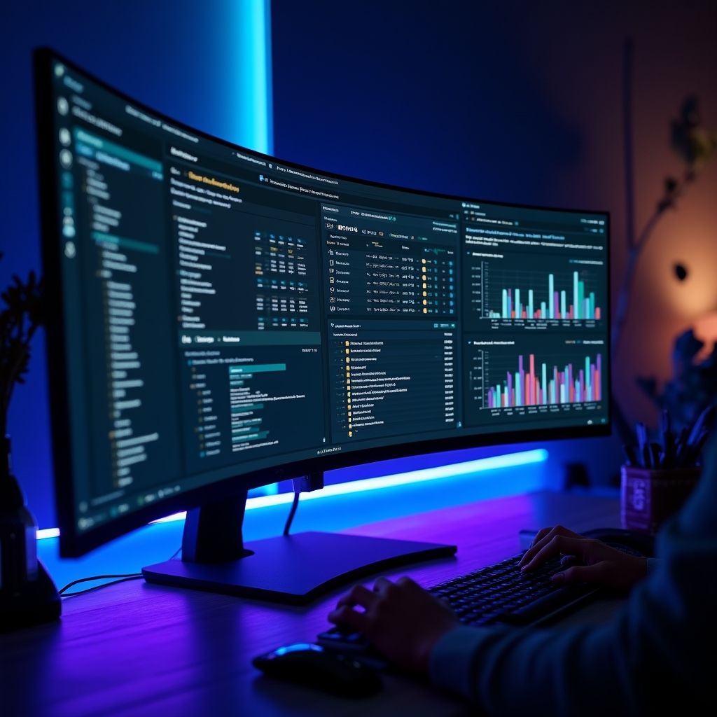 Schermata del sistema integrato con moduli multipli del software