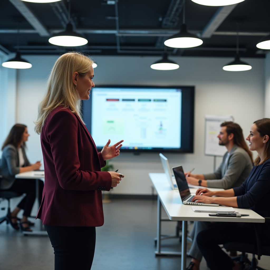 Sessione di formazione del personale sul software gestionale